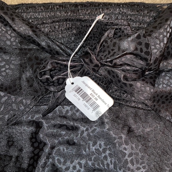 Jacquard Black Bandana Top / Medium - Picture 4 of 4